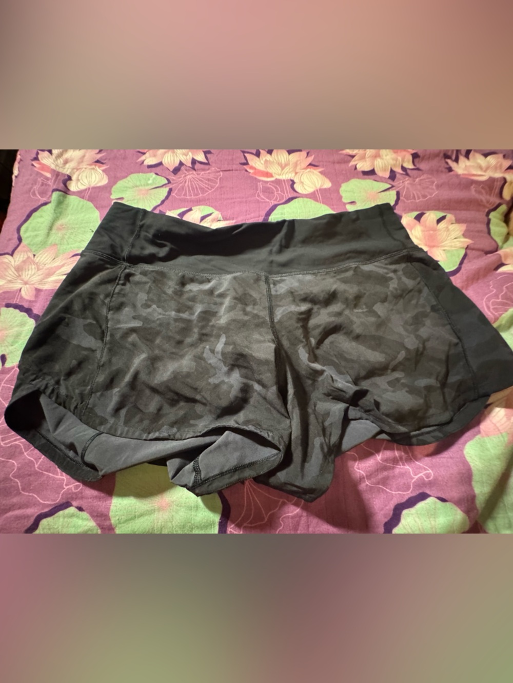 lululemon athletica Black Camo Athletic Shorts